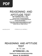 Reasoning and Aptitude Test 2 Sept