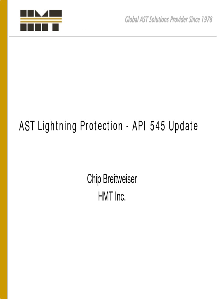 Lightning Protection for ASTs: API 545 Update | PDF | Technology ...