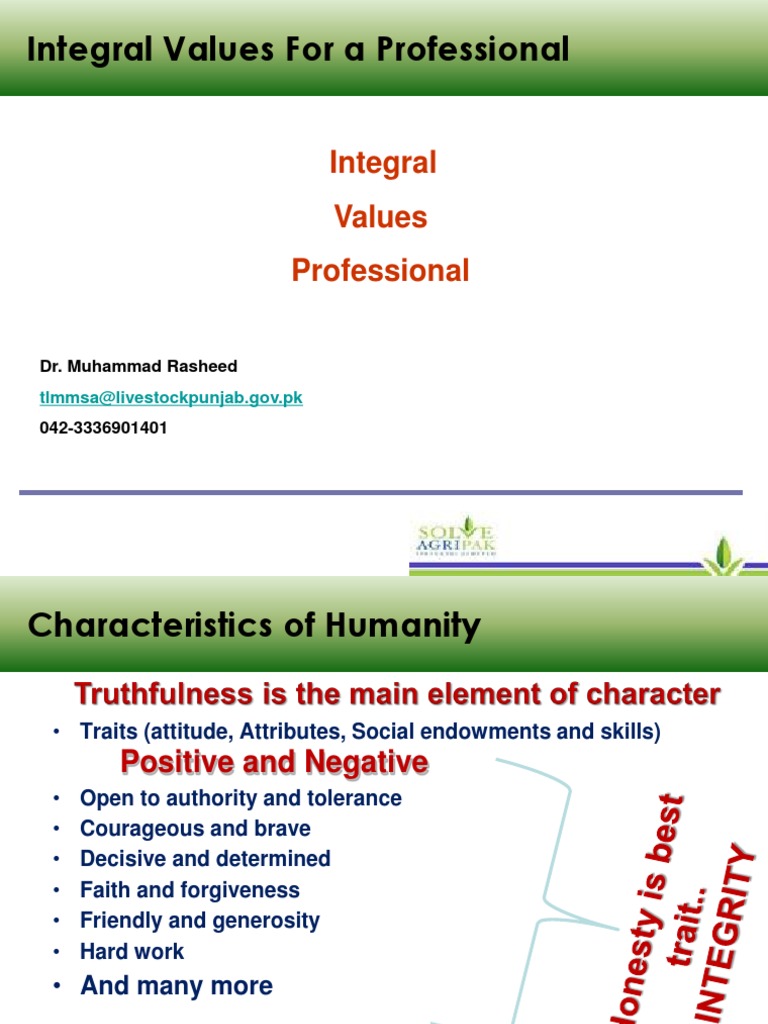Integral Values in Professional Ethics | PDF | Value (Ethics) | Integrity
