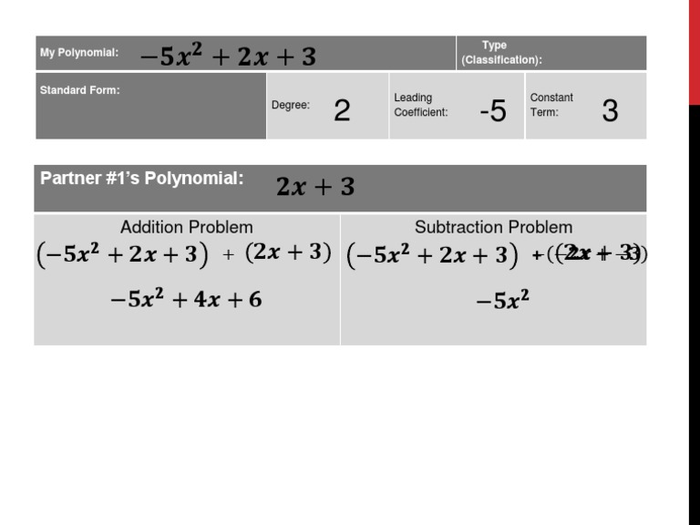 Polynomial Operations and Classifications | PDF