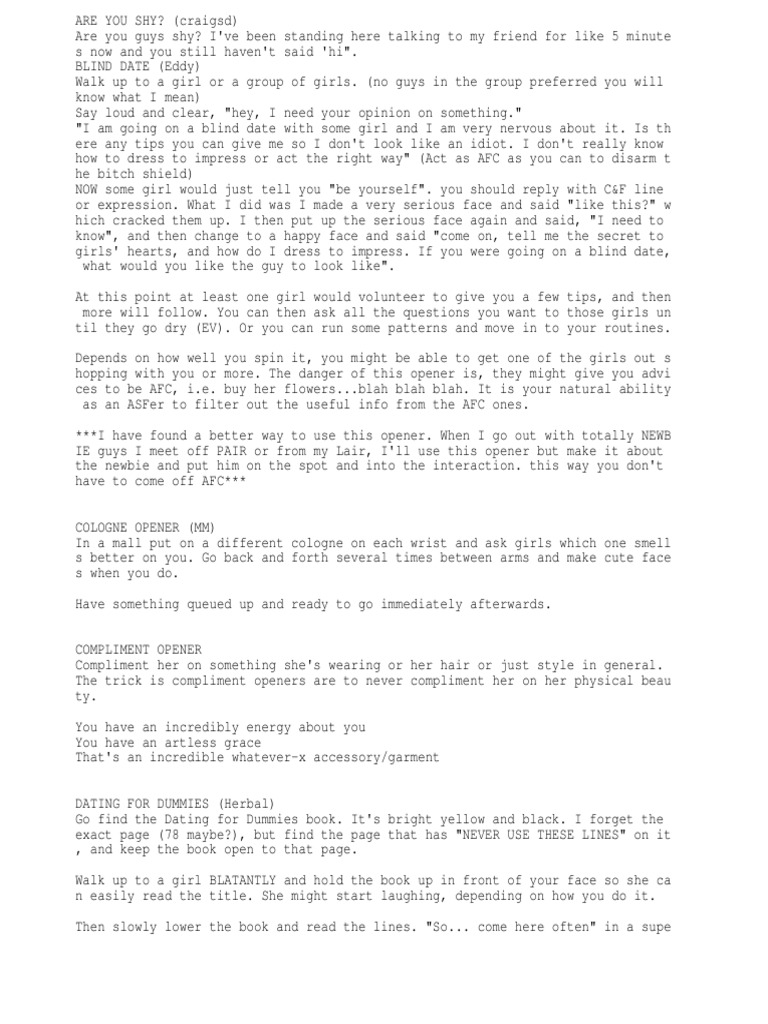 Effective Openers for Social Interactions | PDF | Elvis Presley | Clothing