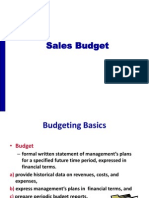 Sales Budget Planning