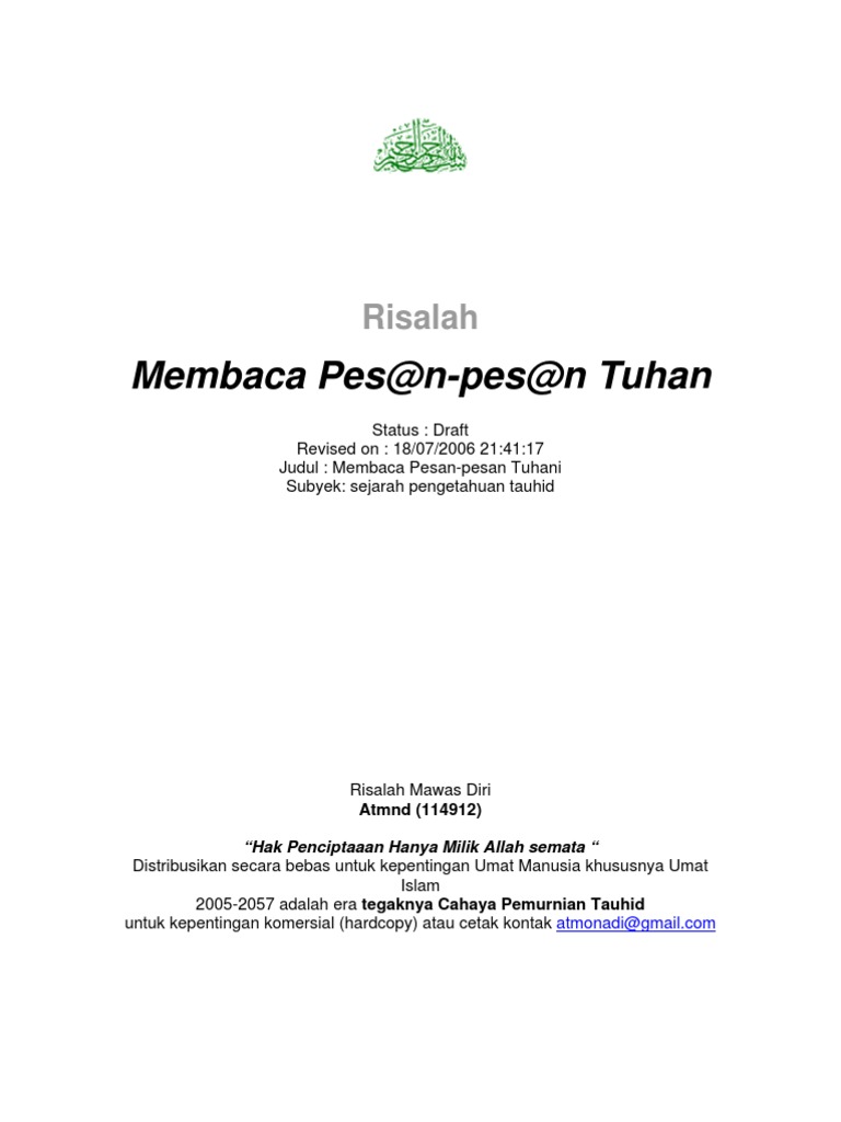 Membaca Pesan Pesan Tuhan History Of Knowledge Pdf