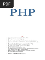 PHP Notes