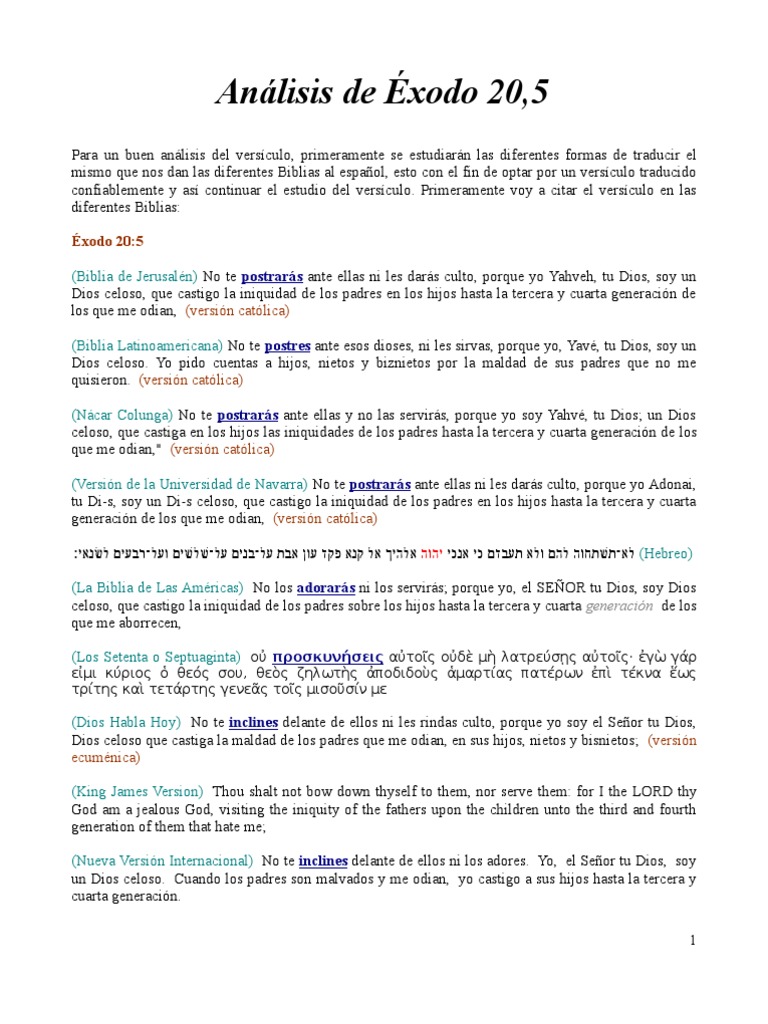 Analisis De Exodo 20 5 Tetragrammaton Jehova analisis de exodo 20 5 tetragrammaton