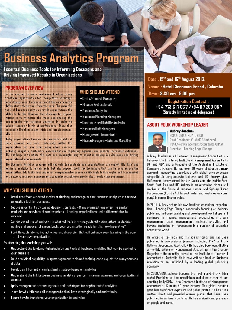 Business Analytics Program Overview | PDF | Analytics | Management ...