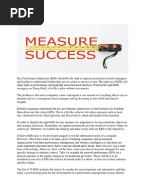 Key Performance Indicators