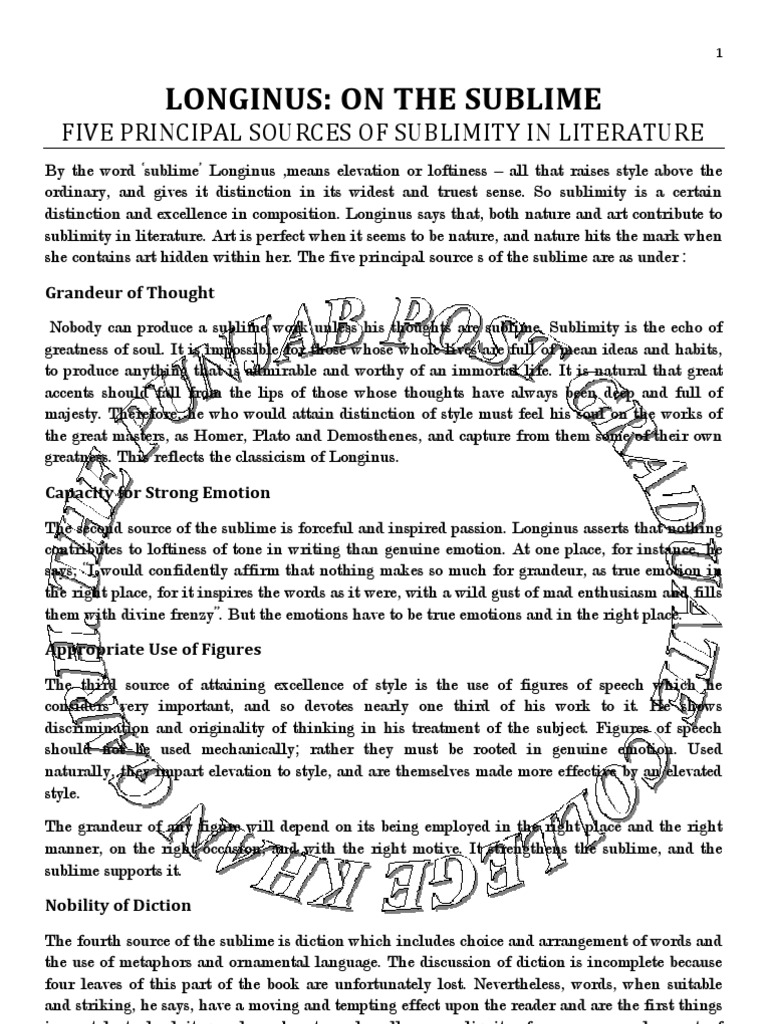 Longinus literature image