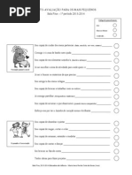 Auto avaliação para os pequenos