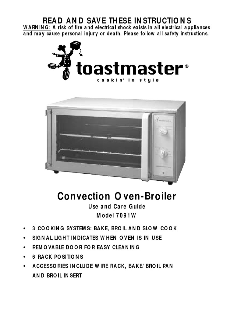 ToastMaster 7091w PDF Grilling Roasting