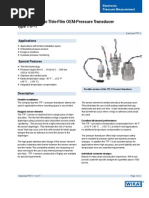 Special Purpose Thin-Film OEM-Pressure Transducer Type TTF-1