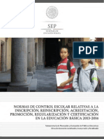 Normas Control Escolar 2013-2014 PDF