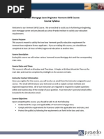 VTMO SAFE Mortgage Law Syllabus