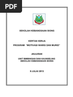 Surat Jemputan Ibu Bapa Program Ceramah Motivasi