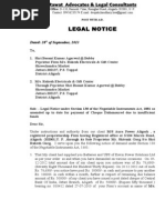 Sample Legal Notice 138 | PDF | Cheque | Negotiable Instrument