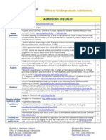 Fiu Checklist Admissions