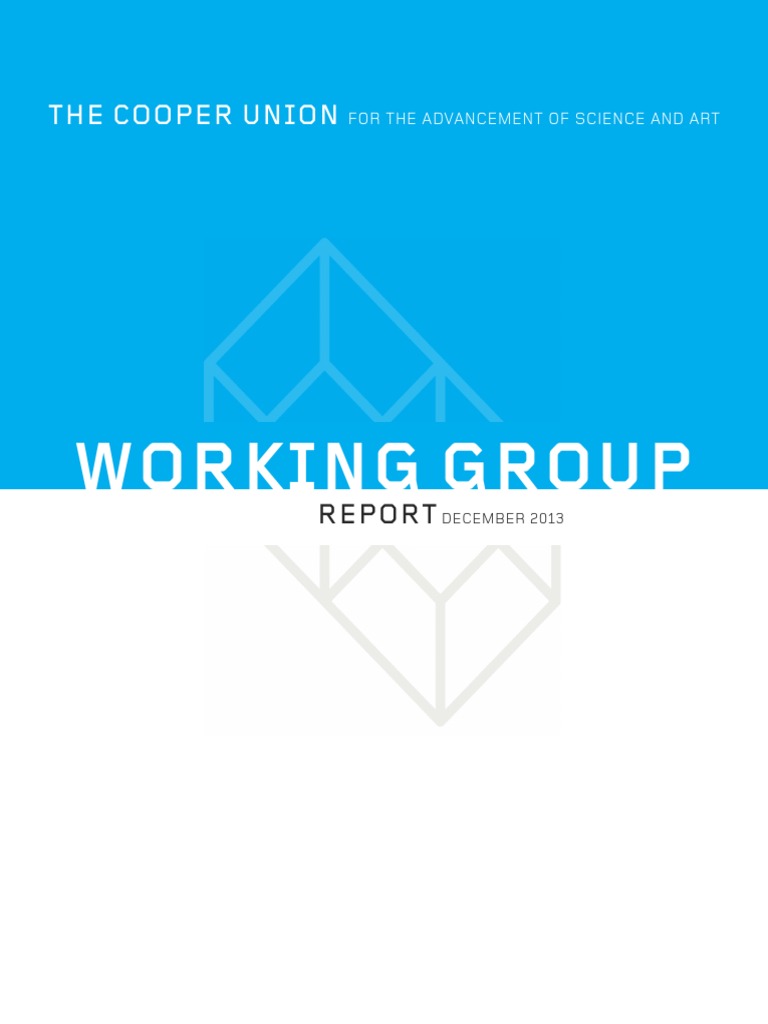 The Cooper Union Working Group Report PDF Salary Tuition Payments