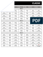 P90X3 Classic Schedule PDF