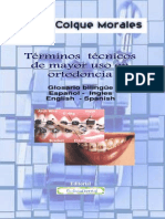 Términos técnicos de ortodoncia en español e inglés