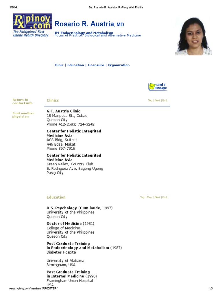 Dr. Rosario R | PDF | Physician | Medicine