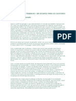 A GERAÇÃO Y NO TRABALHO: Um Desafio para Os Gestores