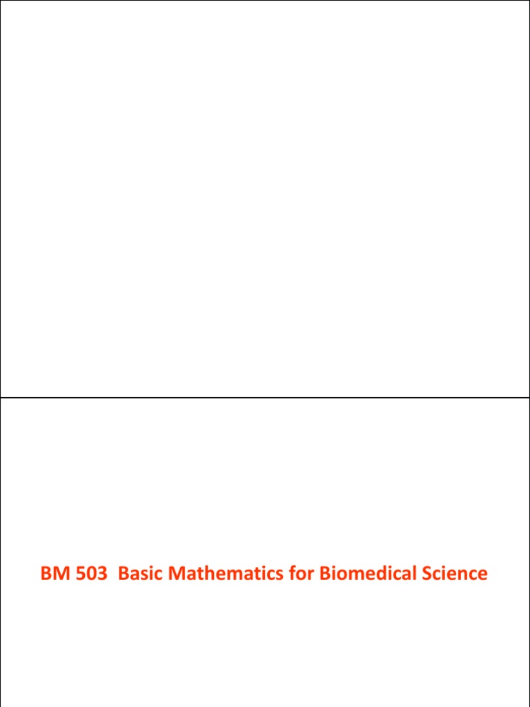 BM 503 Basic Mathematics For Biomedical Science W5 | PDF | Matrix ...