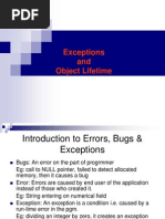 Exceptions and Object Lifetime