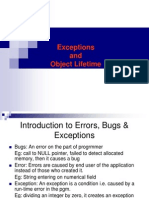 Exceptions and Object Lifetime