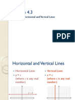 Section 4.3: Graphing Horizontal and Vertical Lines