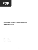 WCDMA Radio Access Network Abbreviations V1.0