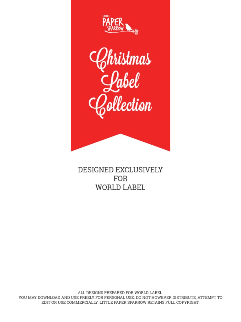 Christmas Labels Lilltepapersparrow | PDF | December Observances ...