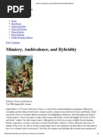 Download  Mimicry Ambivalence and Hybridity Postcolonial Studies  Emory by Genang Ku SN198713433 doc pdf
