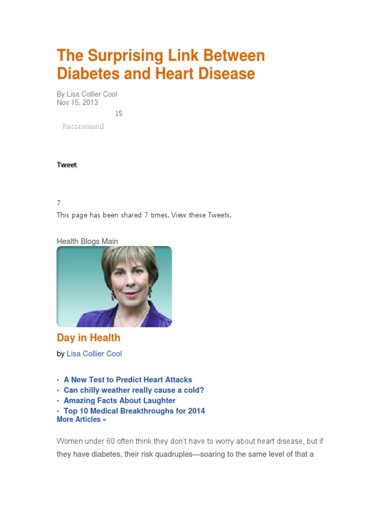The Surprising Link Between Diabetes and Heart Disease | PDF | Wellness ...