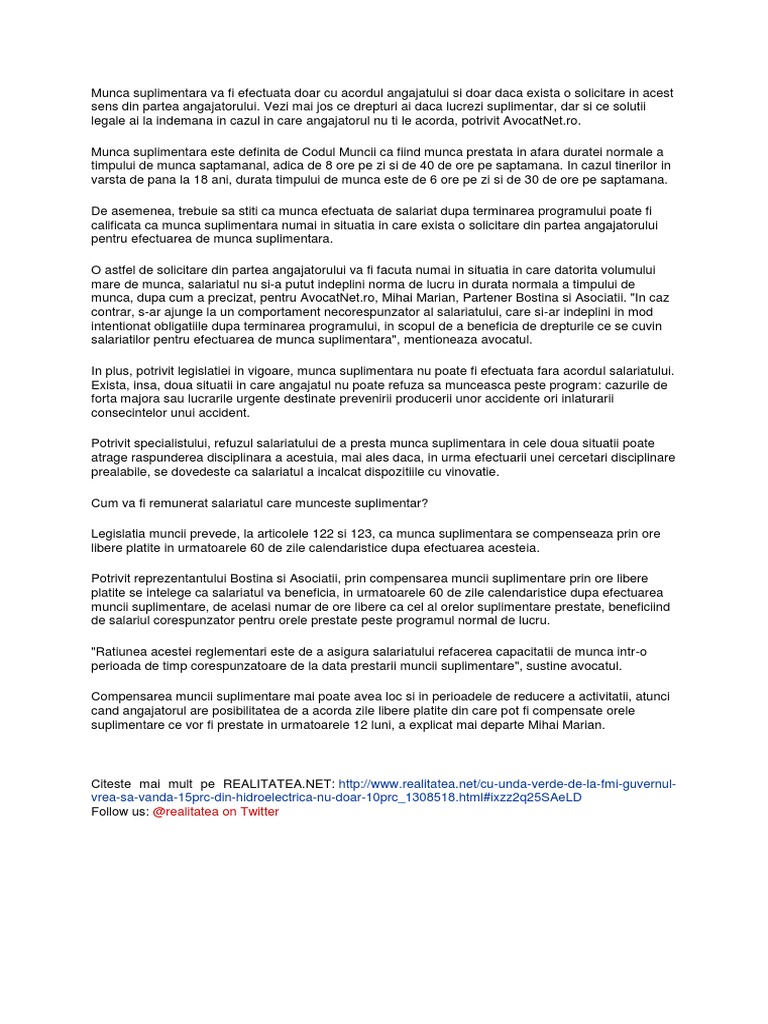 Ore Suplimentare