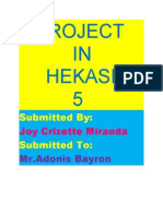 Project IN Hekasi 5: Submitted By: Submitted To
