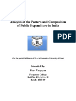 Analysis of The Pattern and Composition of Public Expenditure in India