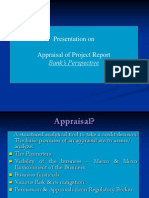 Presentation On Appraisal of Project Report: Bank's Perspective