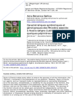 Caractéristiques Symbiotiques Et Génotypiques Des Rhizobia Associés À Acacia Saligna (Labili.) Wendl. Dans Quelques Pépinières en Algérie