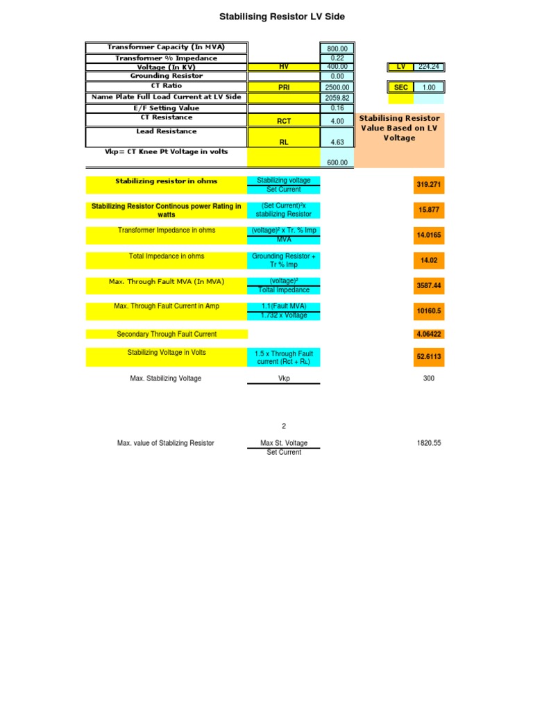 Stabilizing Resistor Calculations for REF | PDF | Resistor | Voltage