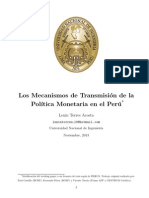 Los Mecanismos de Transmisión de La Polítca Monetaria en El Perú