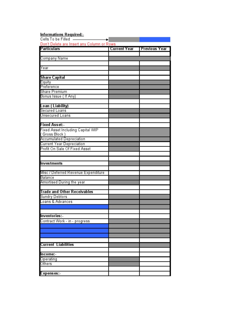 Cash Flow Statement Template Guide | PDF | Expense | Dividend