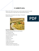 Carbonara: Ingredients