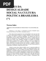 Raízes da desigualdade social na cultura política brasileira - Teresa Sales (1)
