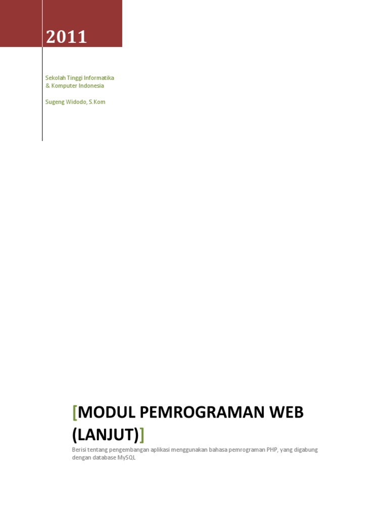 Modul Pemrograman Web | PDF