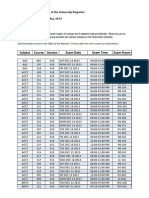 Lehigh University: Office of The University Registrar Final Exam Schedule - FALL 2013