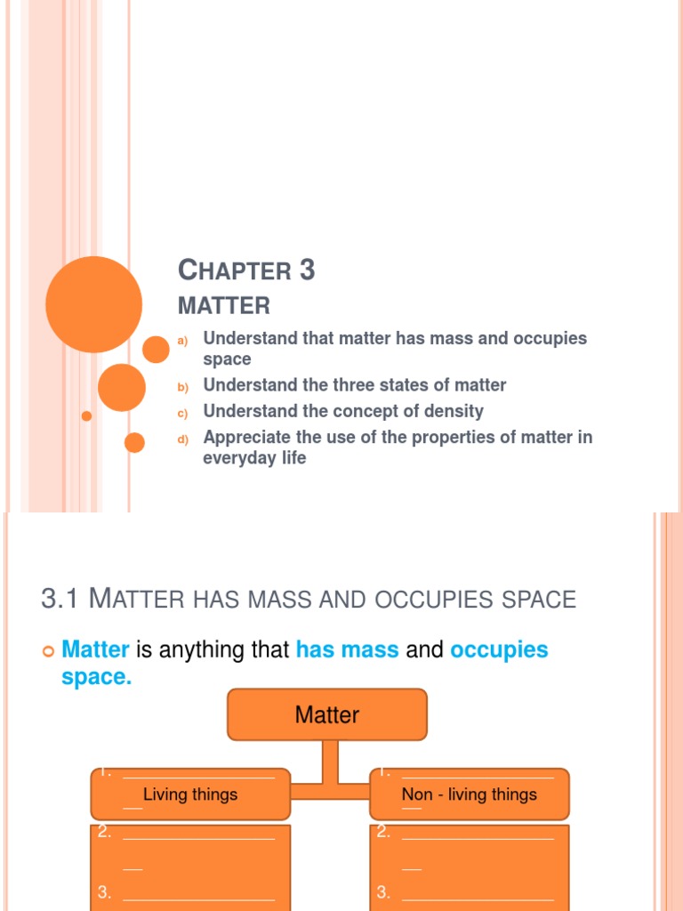 Science Chapter 3 F1 | PDF | Density | Matter