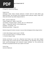 Contoh Surat Lamaran Kerja Di Rumah Sakit II