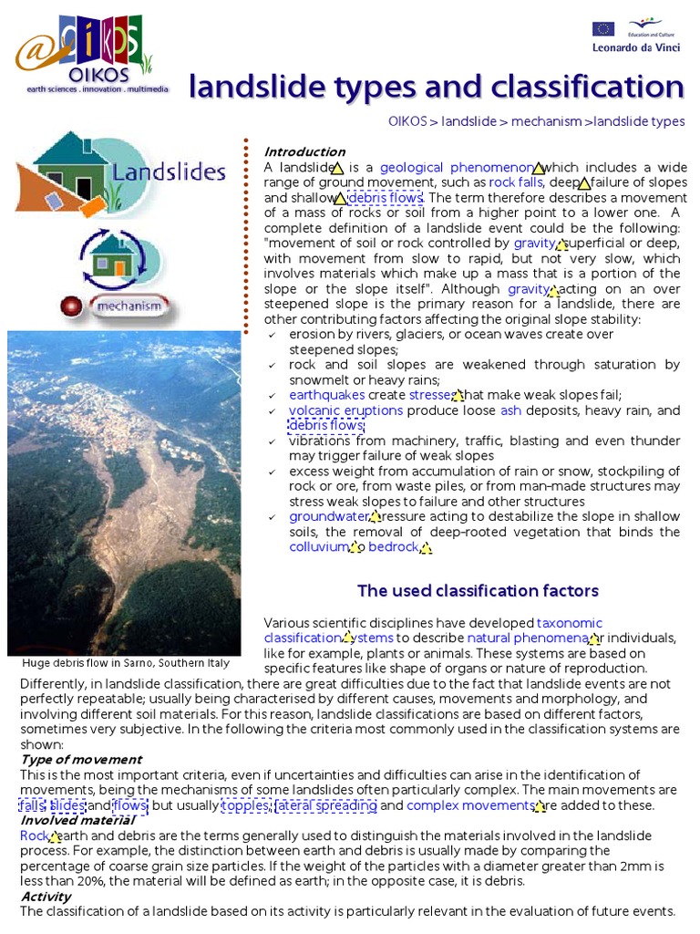Landslide Pdf Landslide Geological Hazards