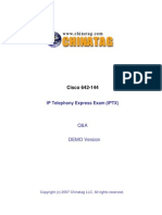 Cisco 642-144: IP Telephony Express Exam (IPTX)