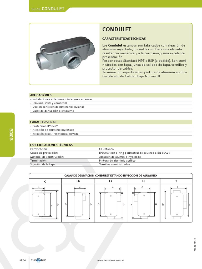 CONDULET | PDF | Aluminio | Tornillo